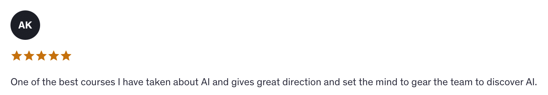 AK AI Course Feedback